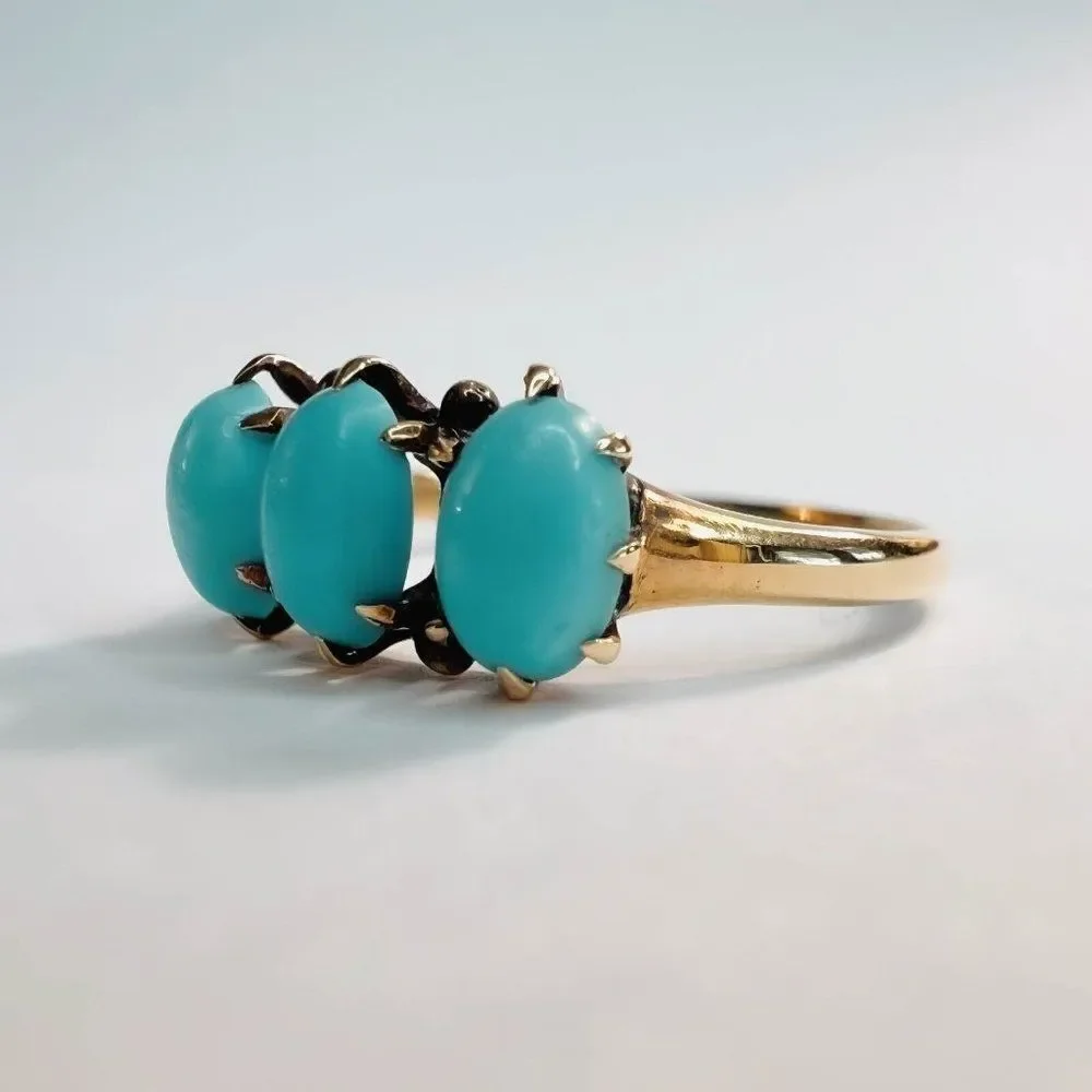 Estate Turquoise Three-Stone Ring